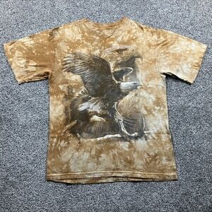 Nature Shirt Size Large Graphic Tye Dye Bald Eagle Acid Wash Y2K America